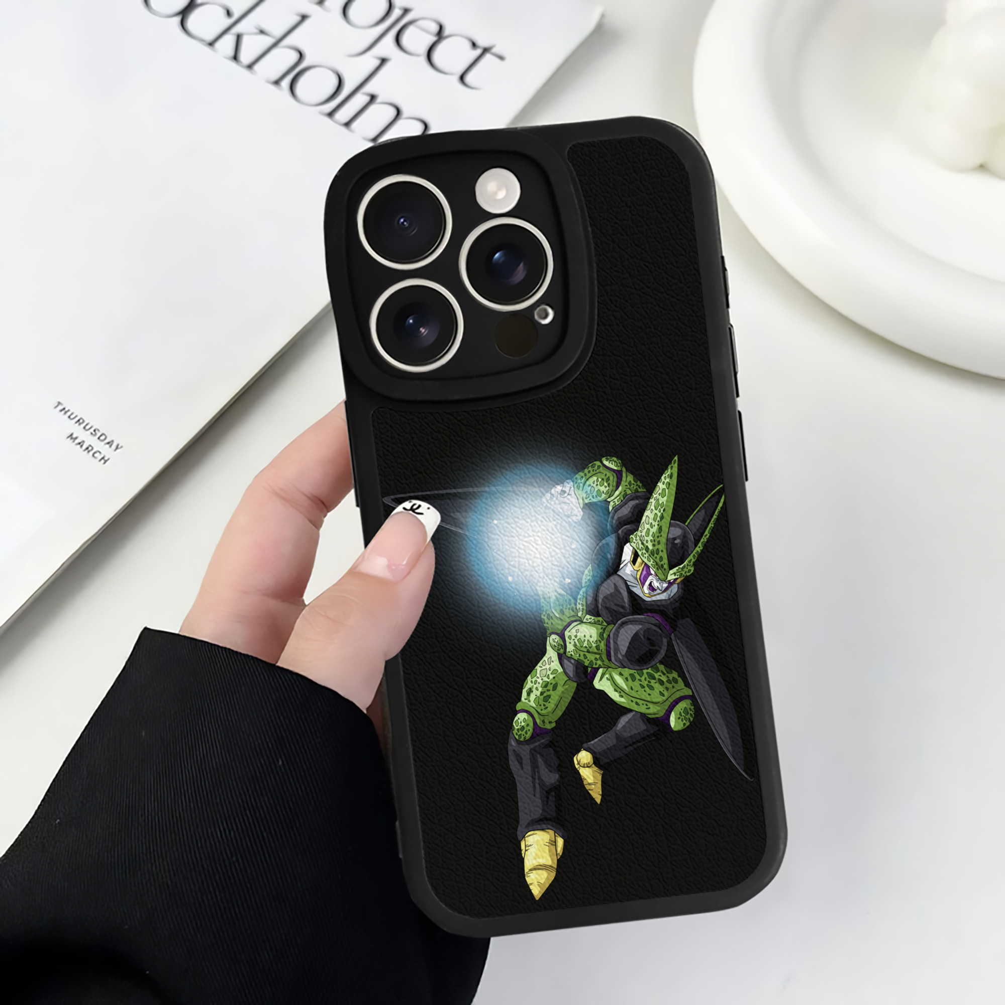 （画像用） ドラゴンボール セル DRAGON BALL Cell 【iPhone 16シリーズ対応】シリコンスマホケース（レザー調） 材質：シリコン